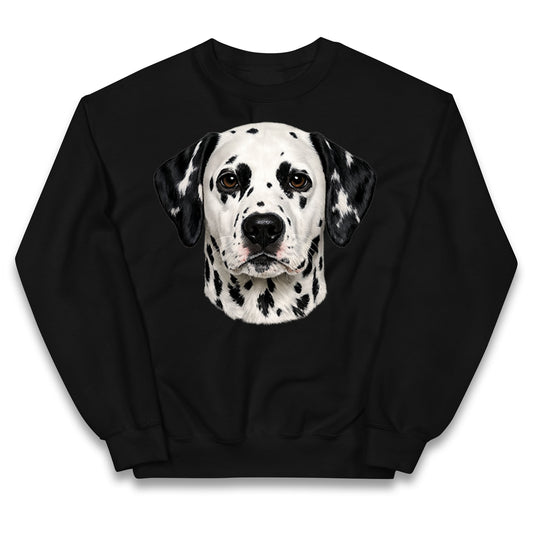Dalmatian Dog Face Kids Jumper