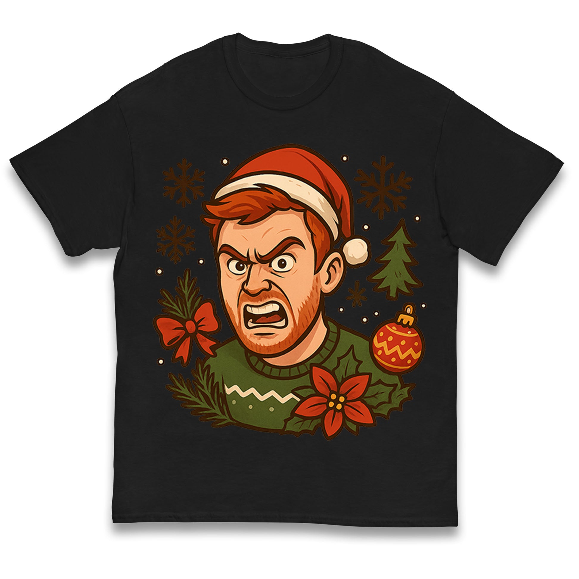 Angry Ginge Christmas Kids T Shirt 