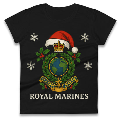 Royal Marines Christmas Ladies T Shirt