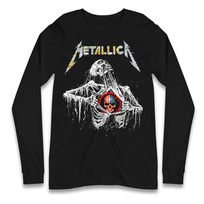 Metallica USA Skull Longsleeve T Shirt