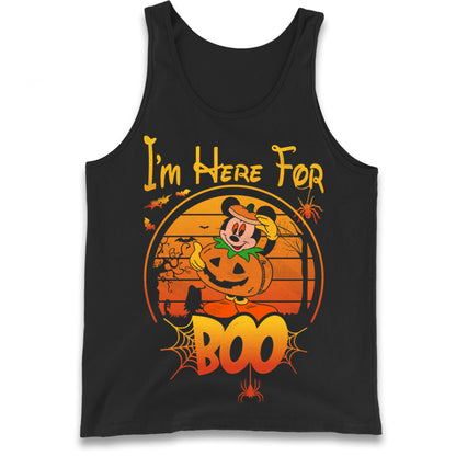 Mickey Mouse Im Here For Boo Tank Top
