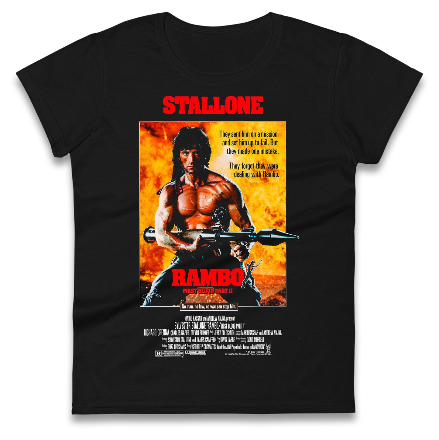 Rambo Movies Ladies T Shirt