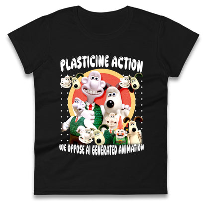 Plasticine Action Figure Ladies T Shirt