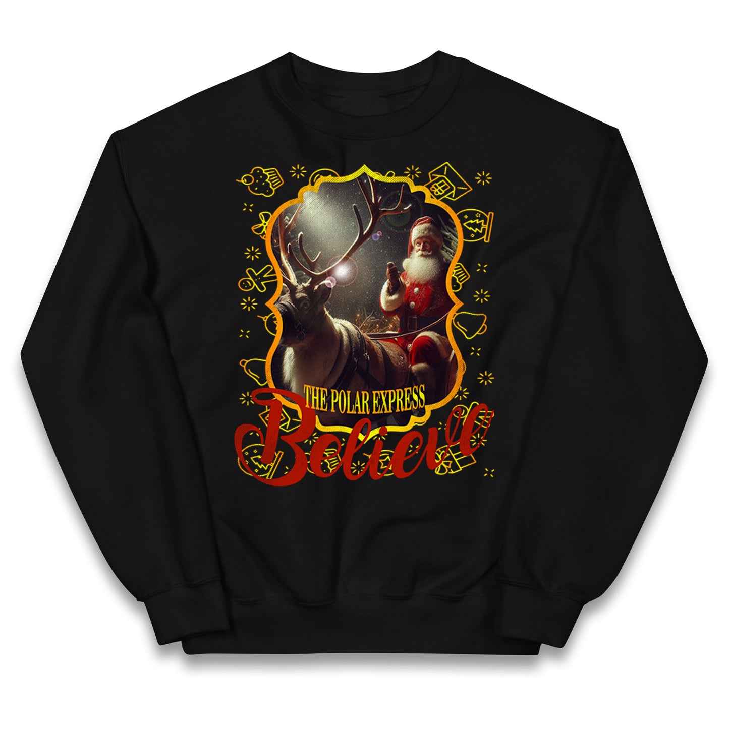 polar express christmas jumper
