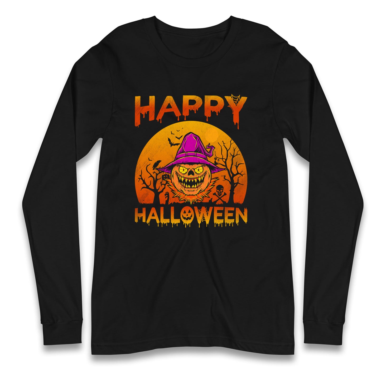 Happy Halloween Pumpkin Witch T Shirt
