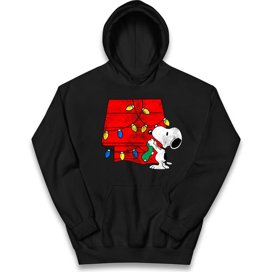 snoopy lighting house christmas hoodie