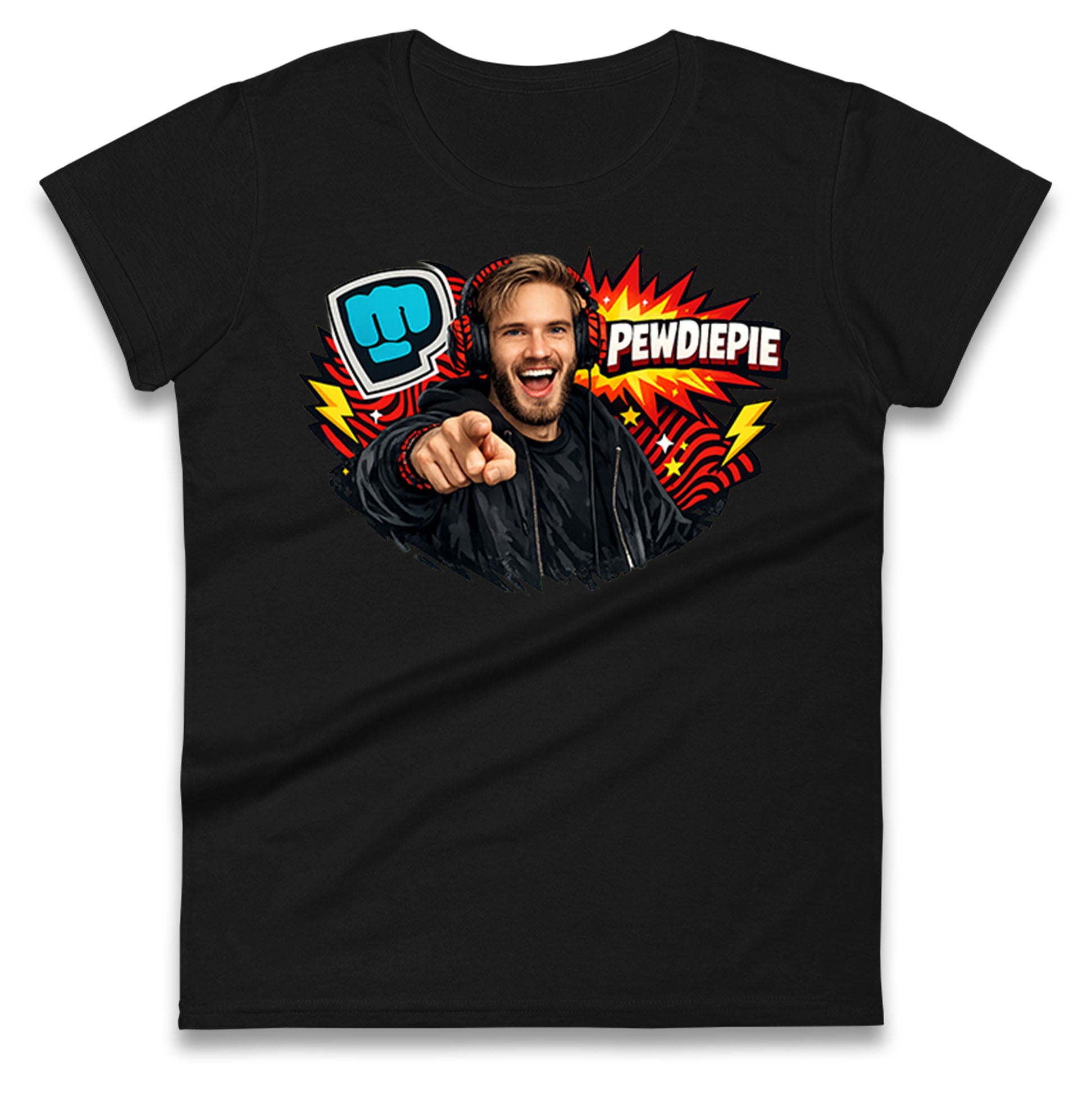 PewDiePie YouTuber Ladies T Shirt 