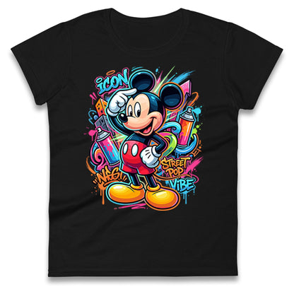 Graffiti Mickey Ladies T Shirt