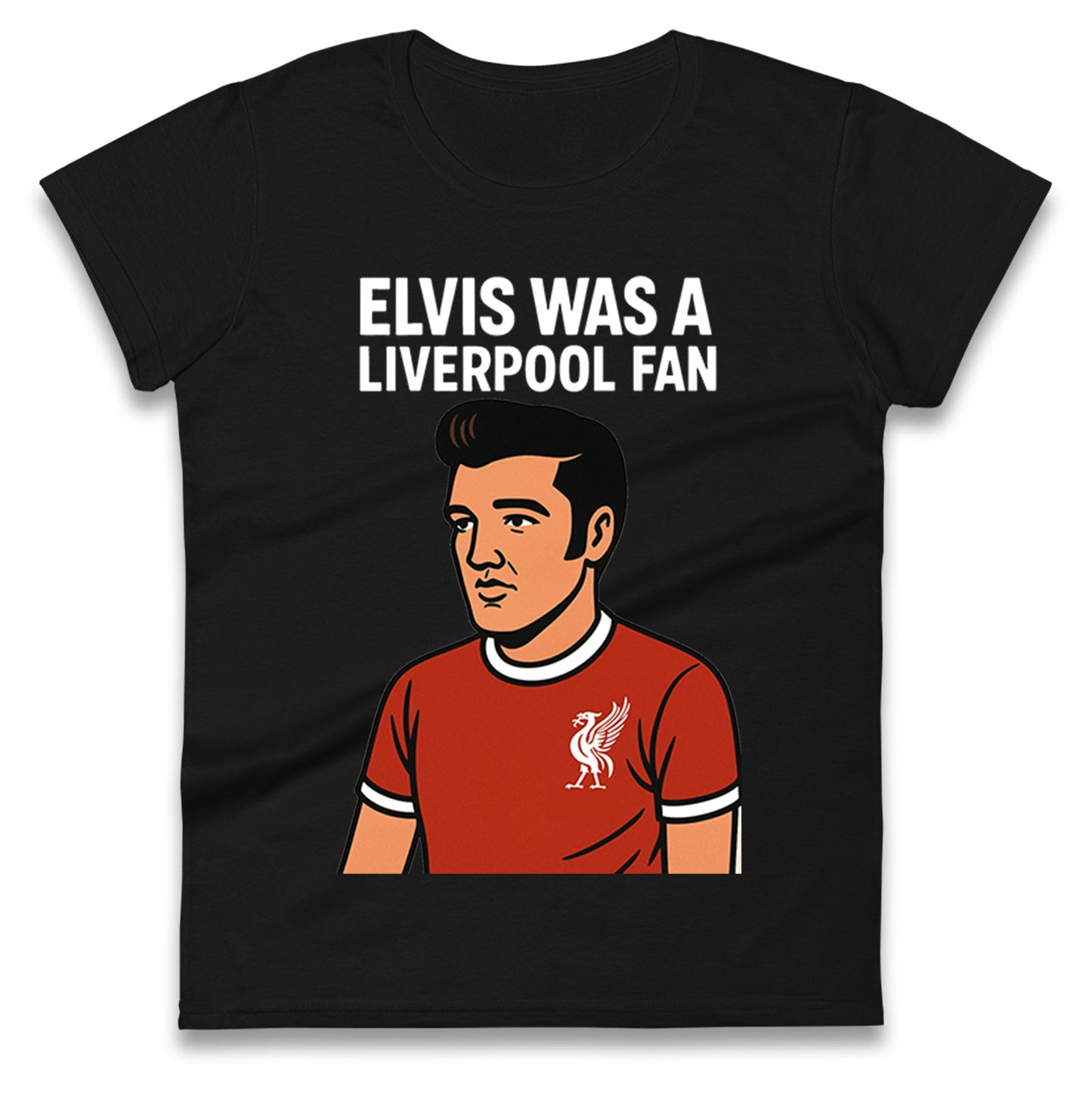 Elvis Presley Liverpool Football Ladies T Shirt 