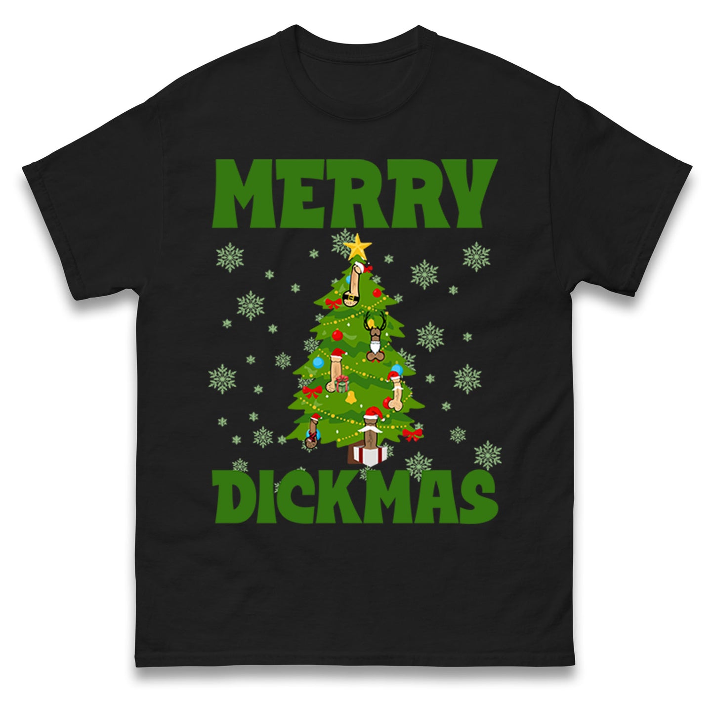 Merry Dickmas Funny Christmas T Shirt