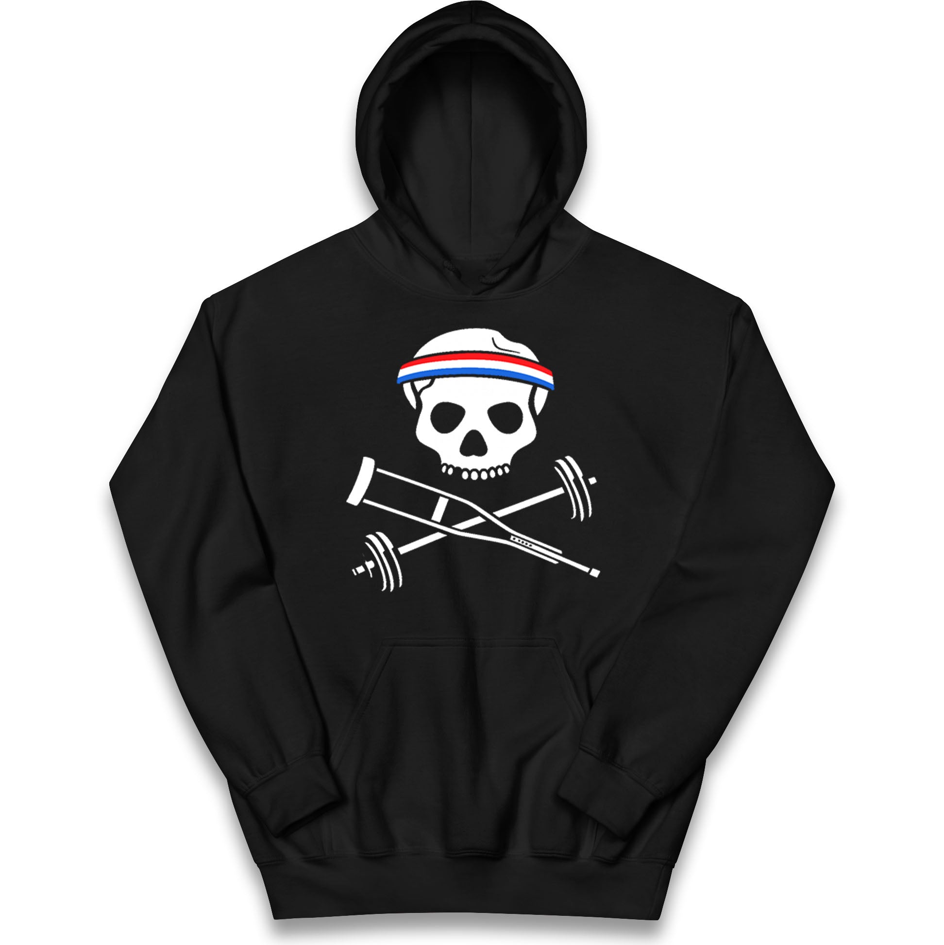 Johnny Knoxville Crutch Barbell and Bones Kids Hoodie