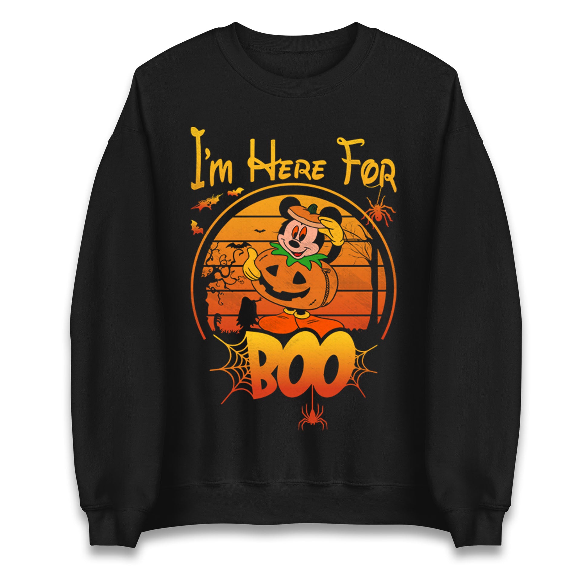 Mickey Mouse Im Here For Boo Halloween Sweatshirt
