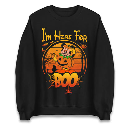 Mickey Mouse Im Here For Boo Halloween Sweatshirt

