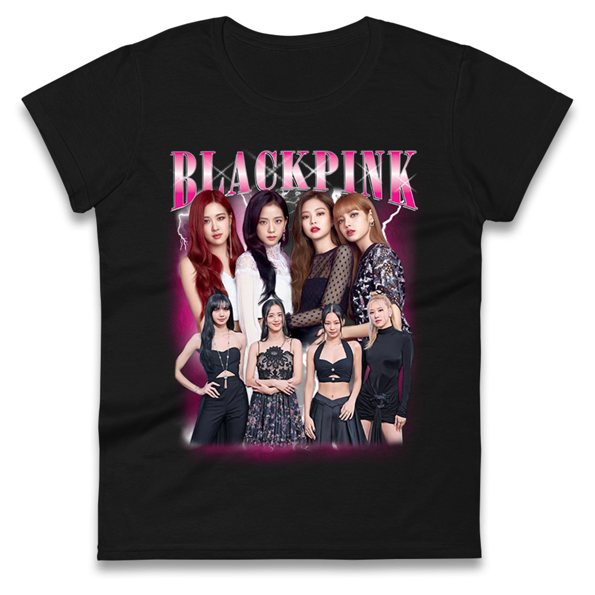 Black Pink Ladies T Shirt