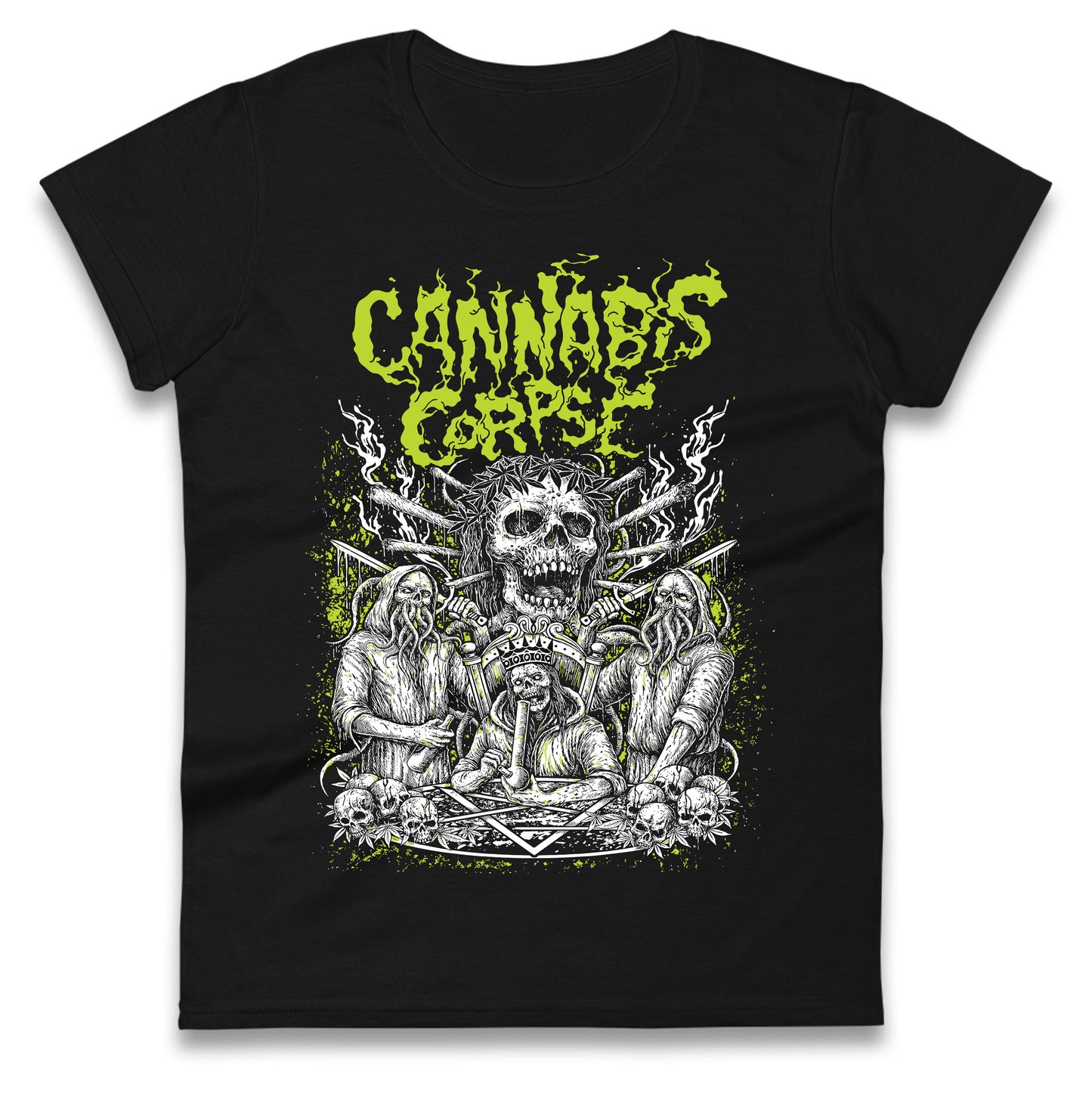 Cannabis Corpse Band Ladies T Shirt
