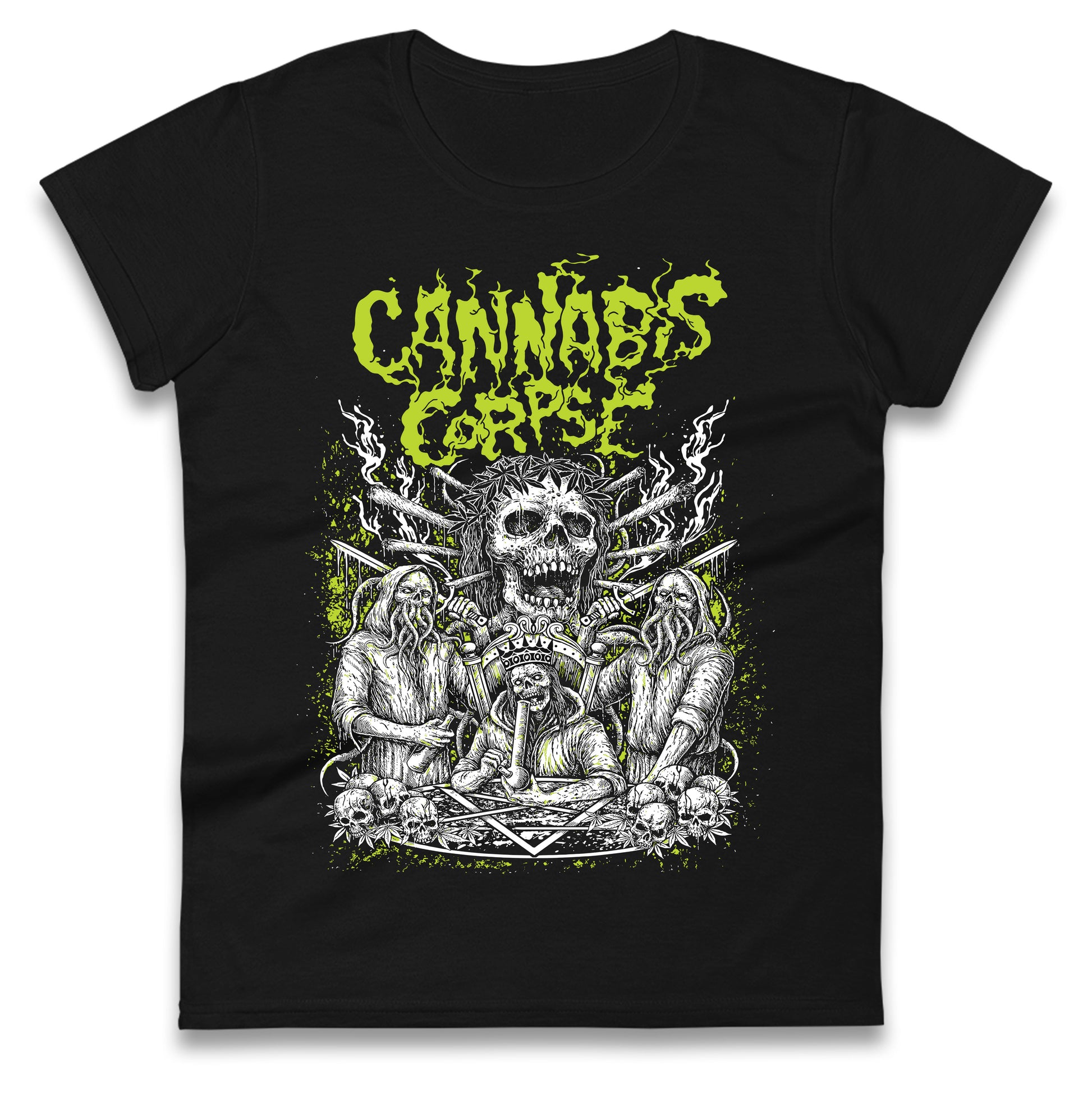 Cannabis Corpse Band Ladies T Shirt