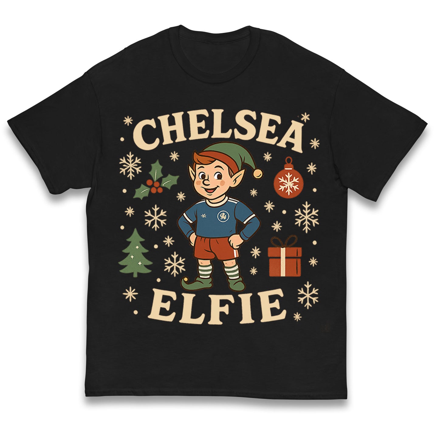 Chelsea FC Christmas Kids T Shirt