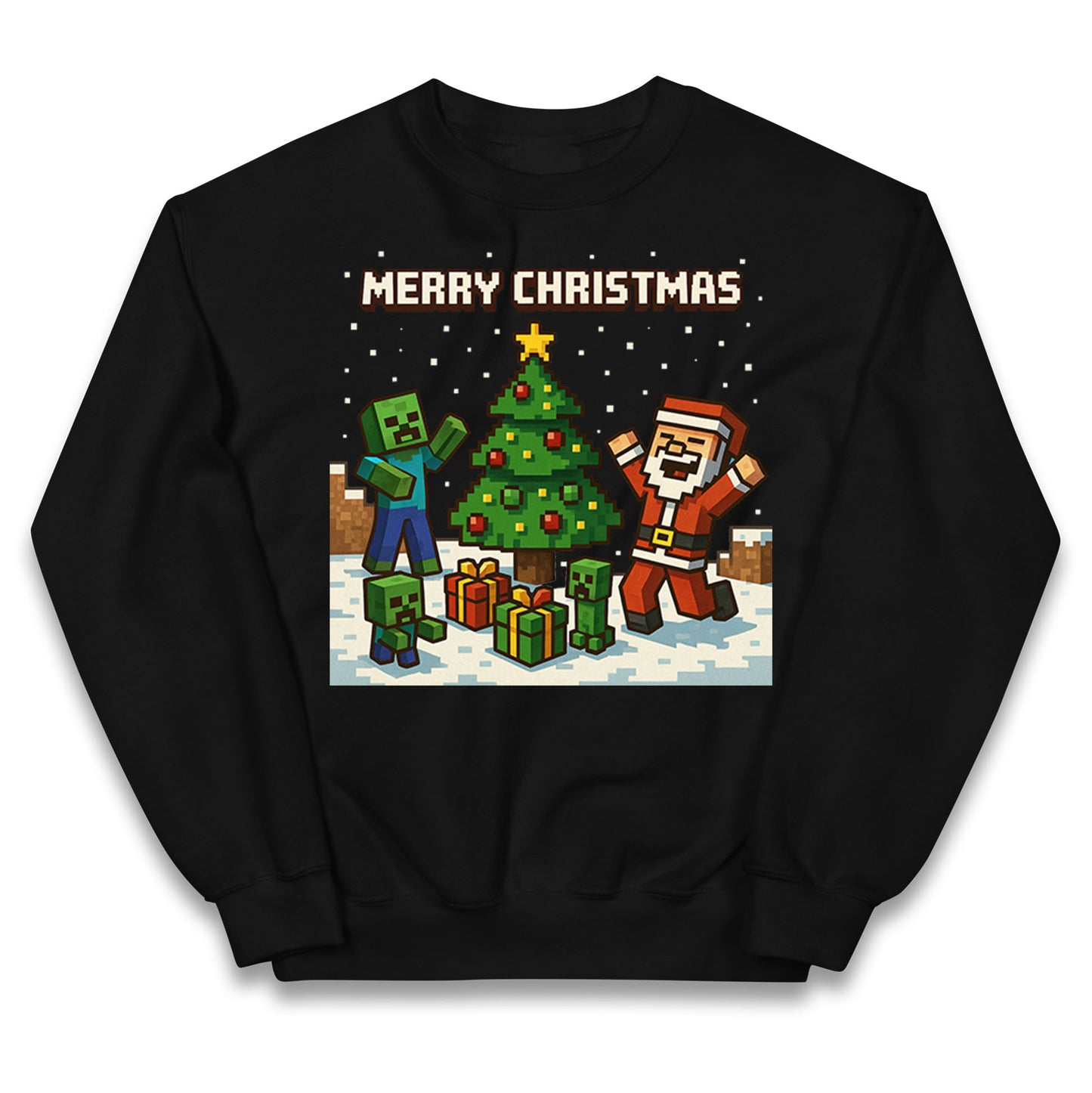 Minecraft Merry Christmas Kids Jumper
