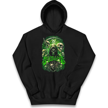 Metallica Green Skulls Kids Hoodie