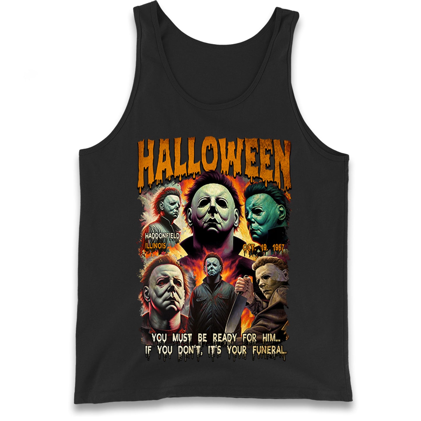 Michael Myers Horror Halloween Bootleg Tank Top