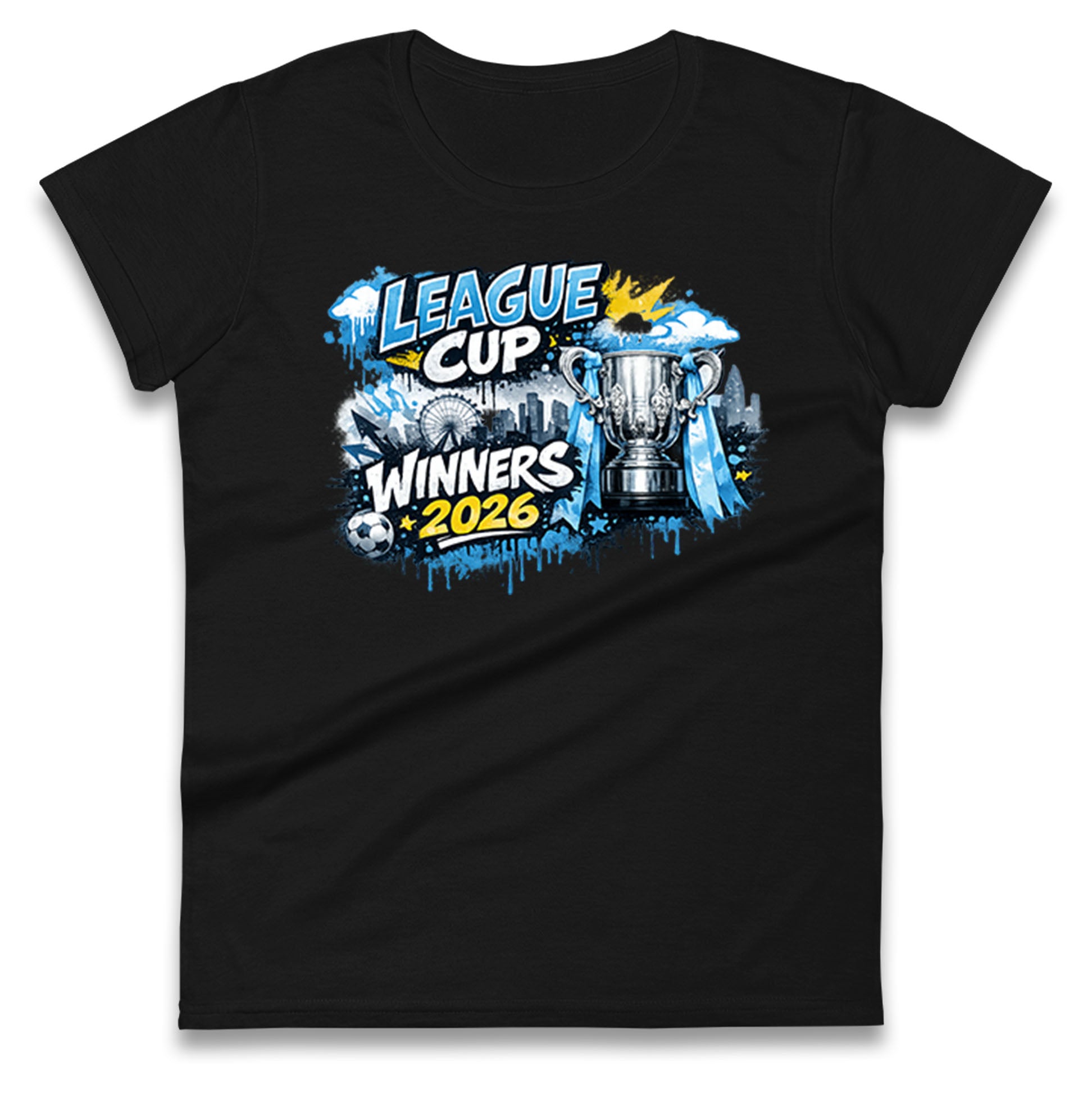 Man City League Cup Winners 2026 Ladies T Shirt