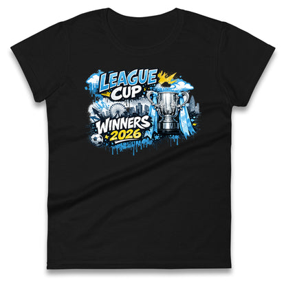 Man City League Cup Winners 2026 Ladies T Shirt
