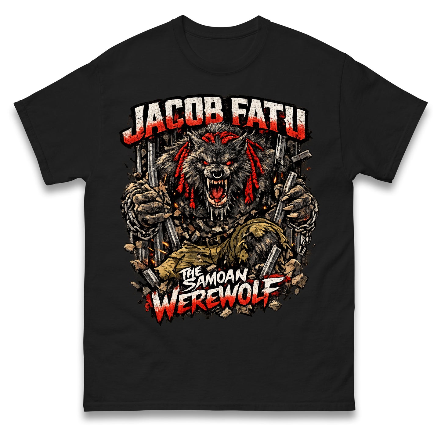Jacob Fatu The Samoan Werewolf T Shirt