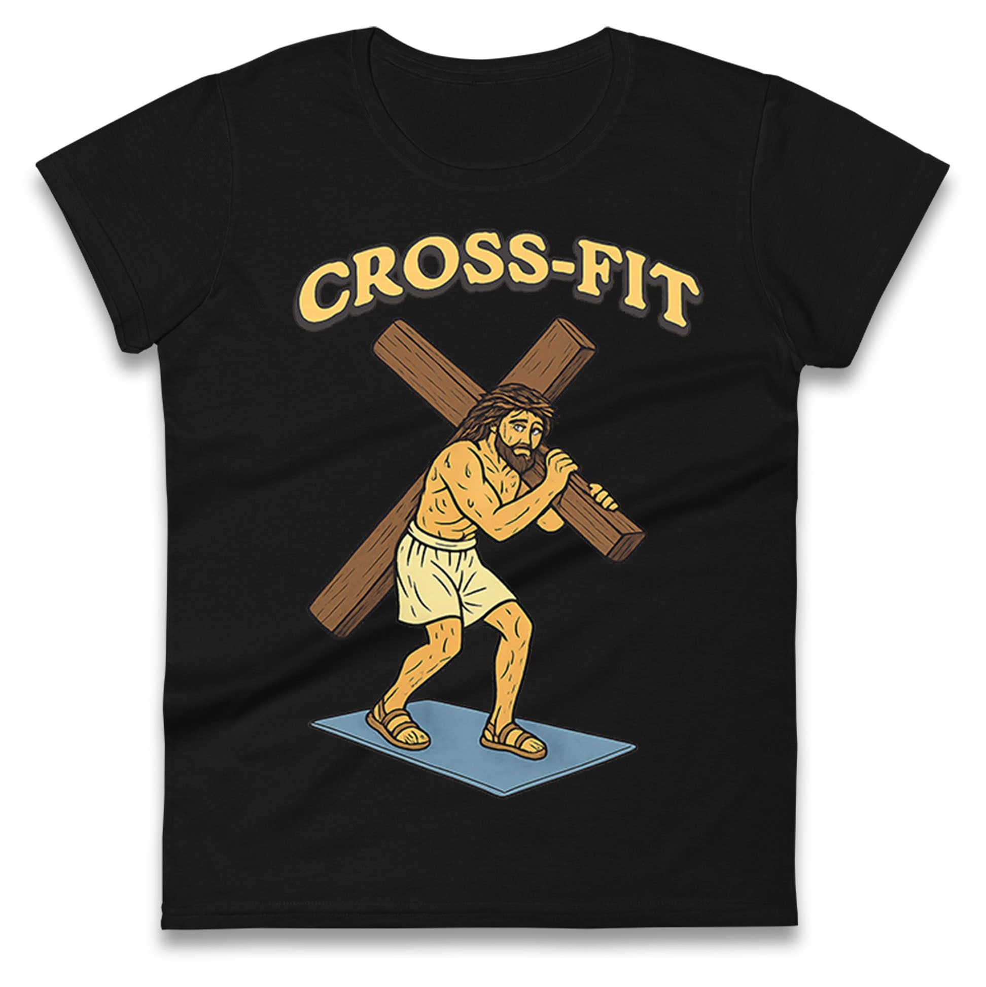 Jesus Cross Fit Ladies T Shirt