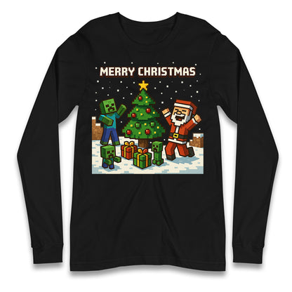 Minecraft Christmas Longsleeve T Shirt
