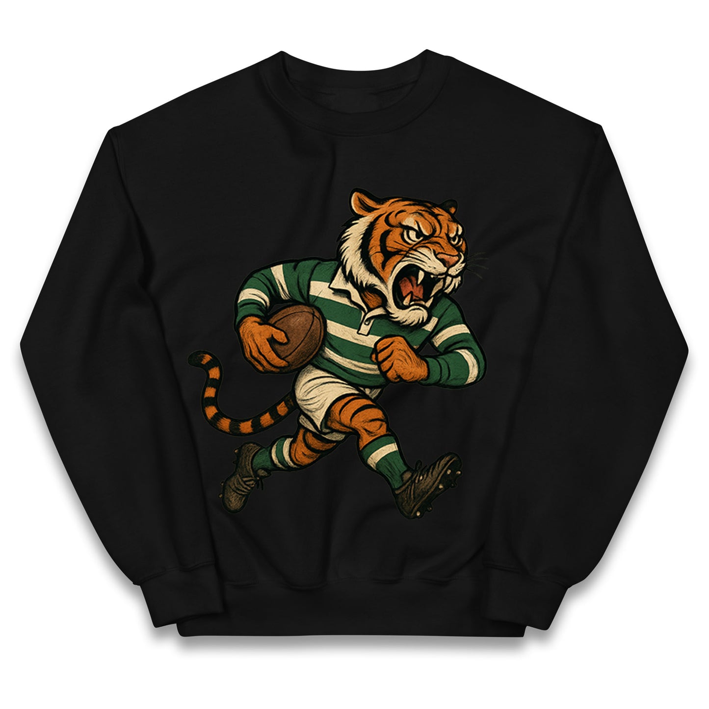 Retro Leicester Tigers Rugby Union Kids Jumper