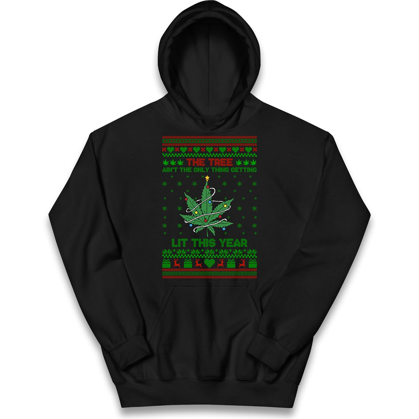 Cannabis Christmas Kids Hoodie