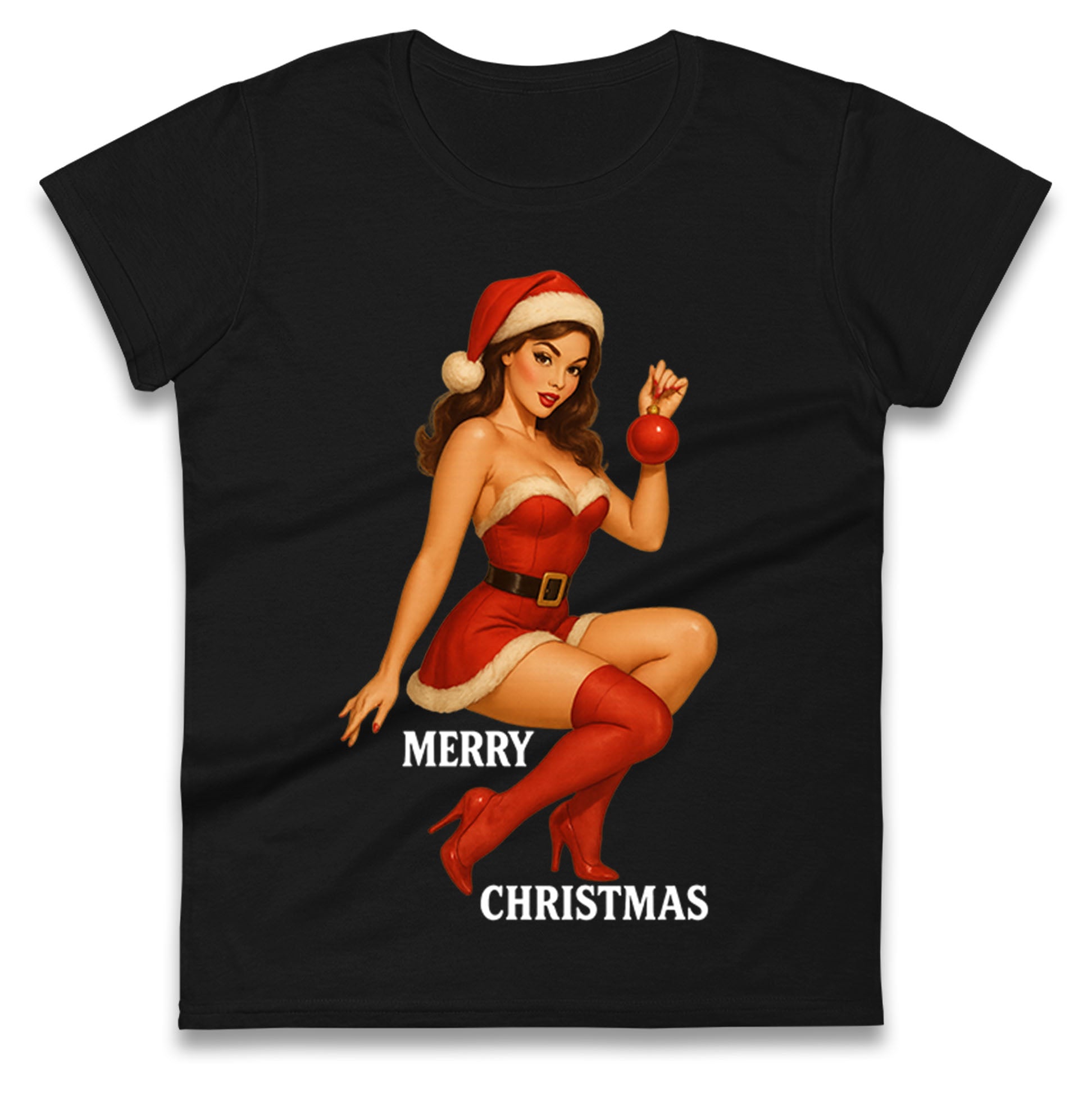 Merry Christmas Sexy Christmas Ladies Shirt
