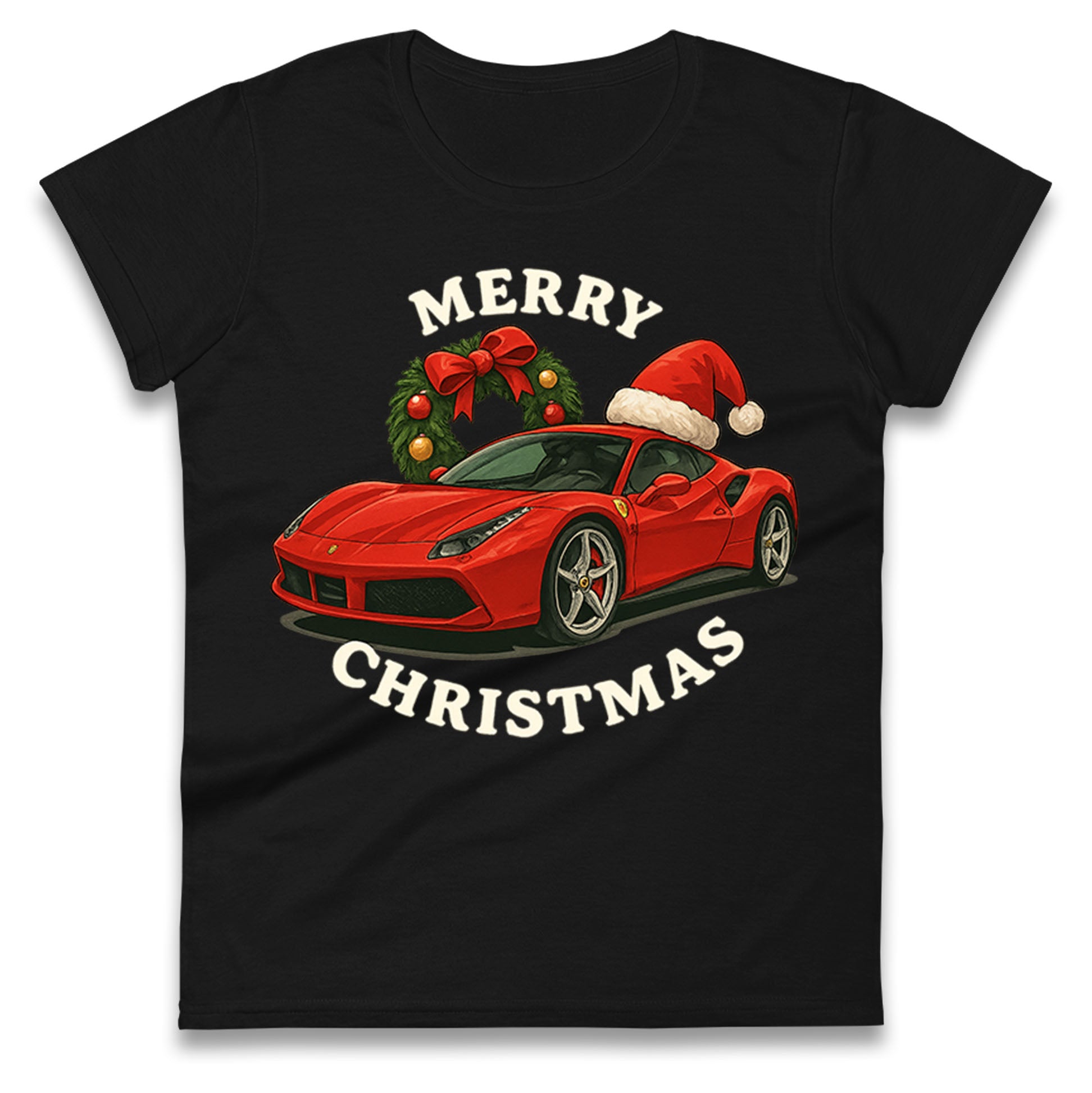 Ferrari Christmas Ladies T Shirt