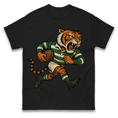 Retro Leicester Tigers Rugby Union T Shirt 