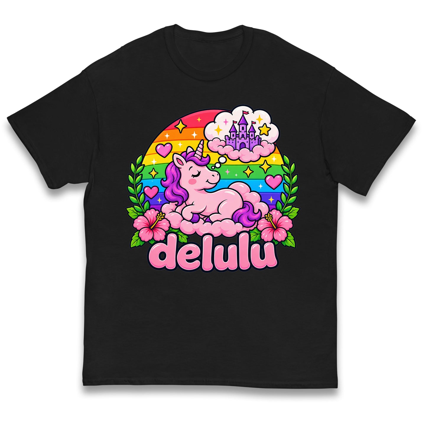 Delulu Unicorn Kids T Shirt