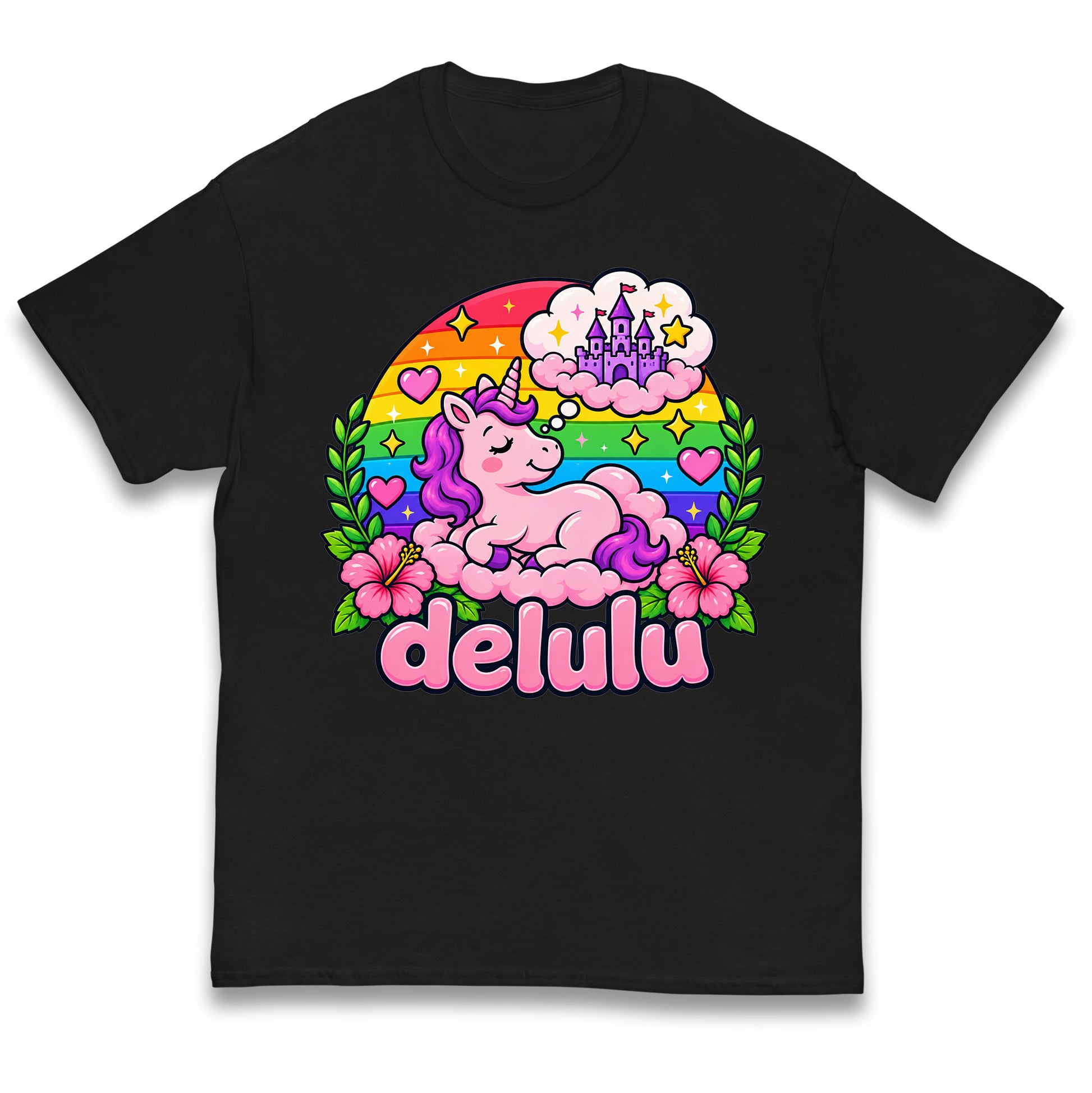 Delulu Unicorn Kids T Shirt