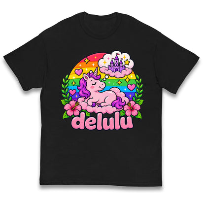 Delulu Unicorn Kids T Shirt