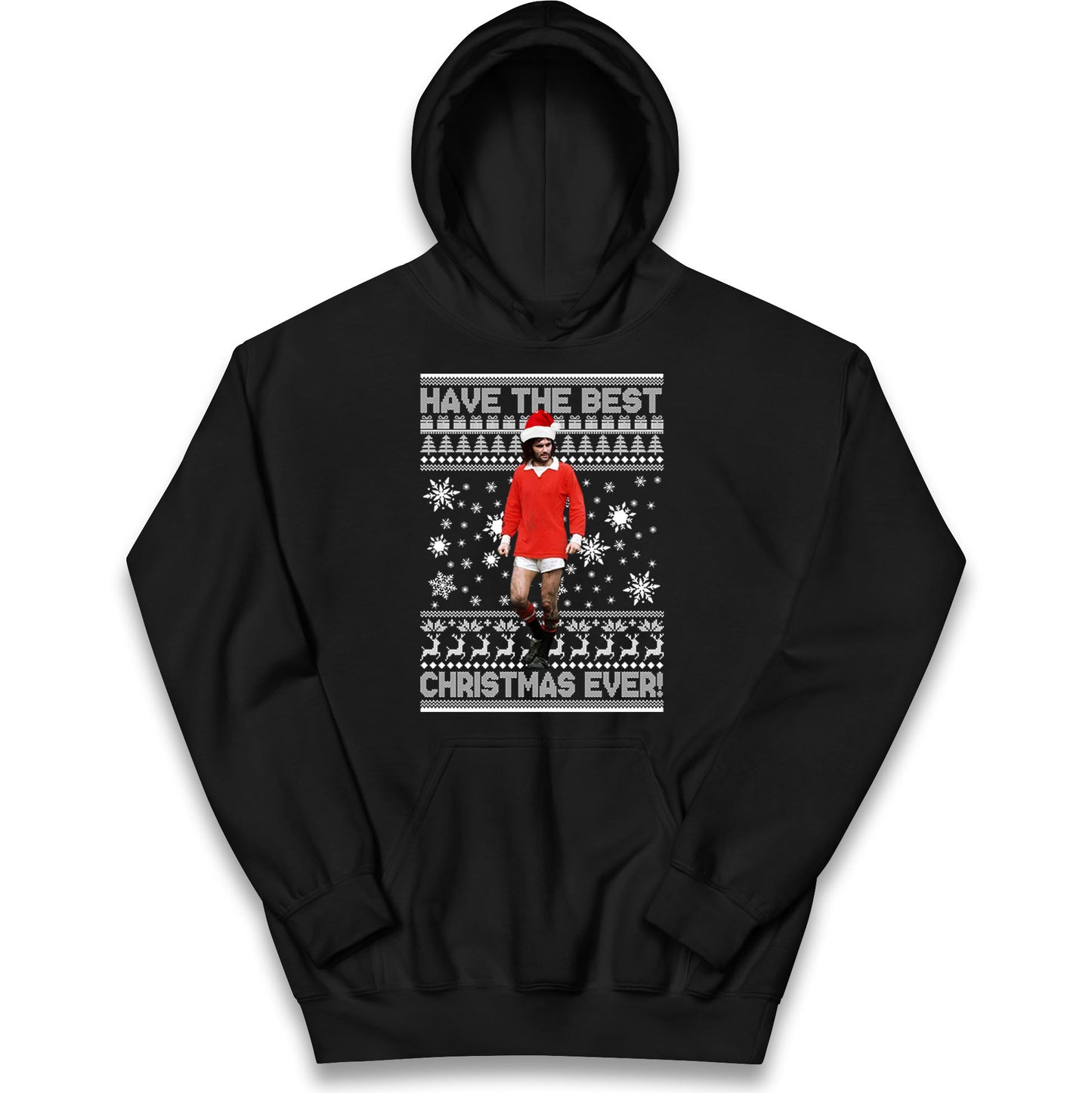 Christmas George Best Kids Hoodie