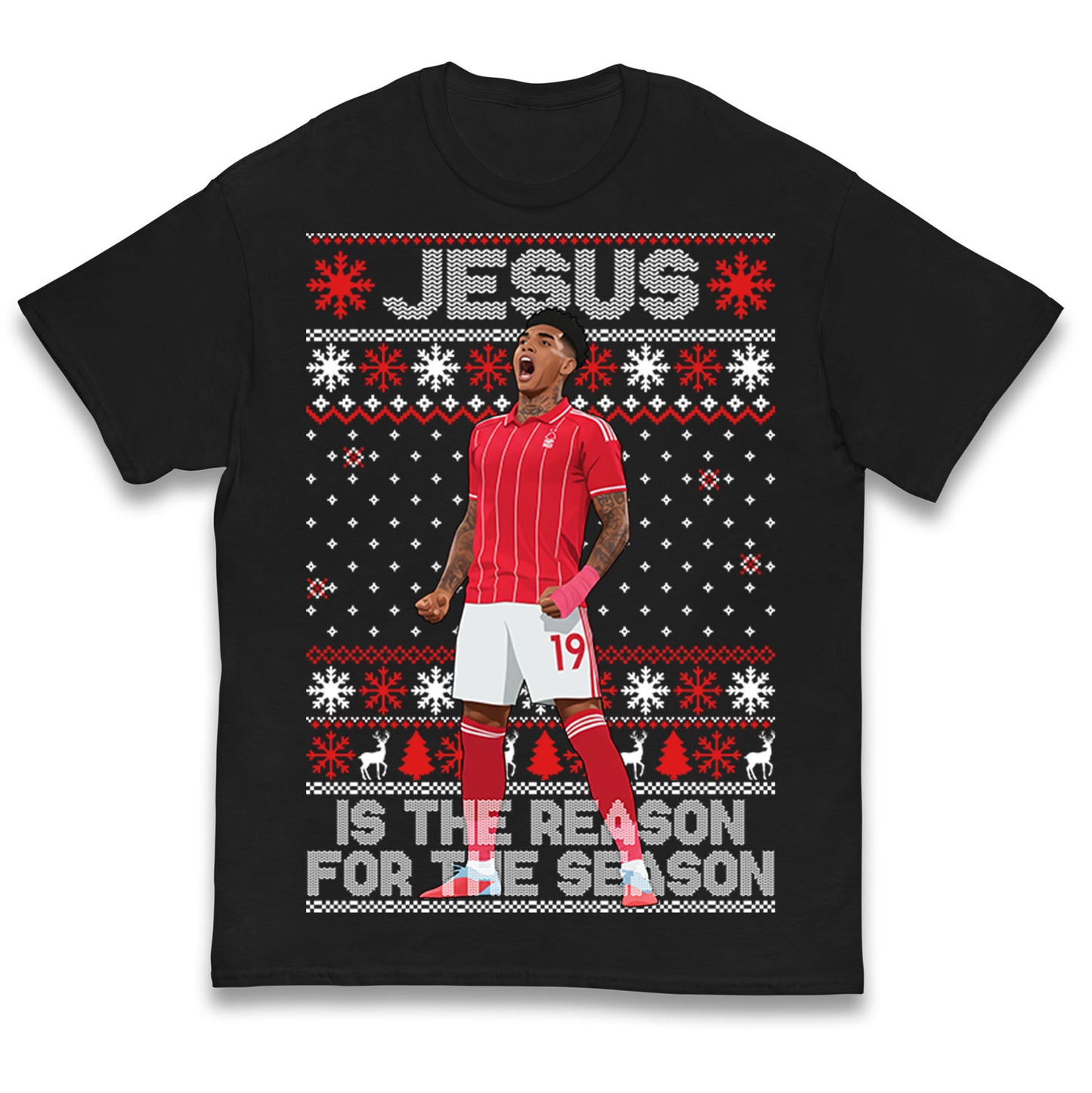 Nottm Forest FC Christmas Kids T Shirt