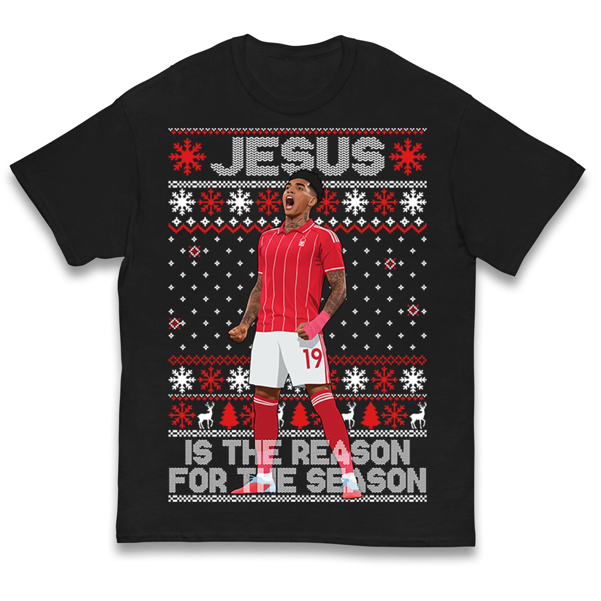 Nottm Forest FC Christmas Kids T Shirt
