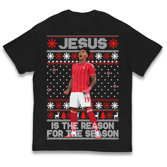 Nottm Forest FC Christmas Kids T Shirt