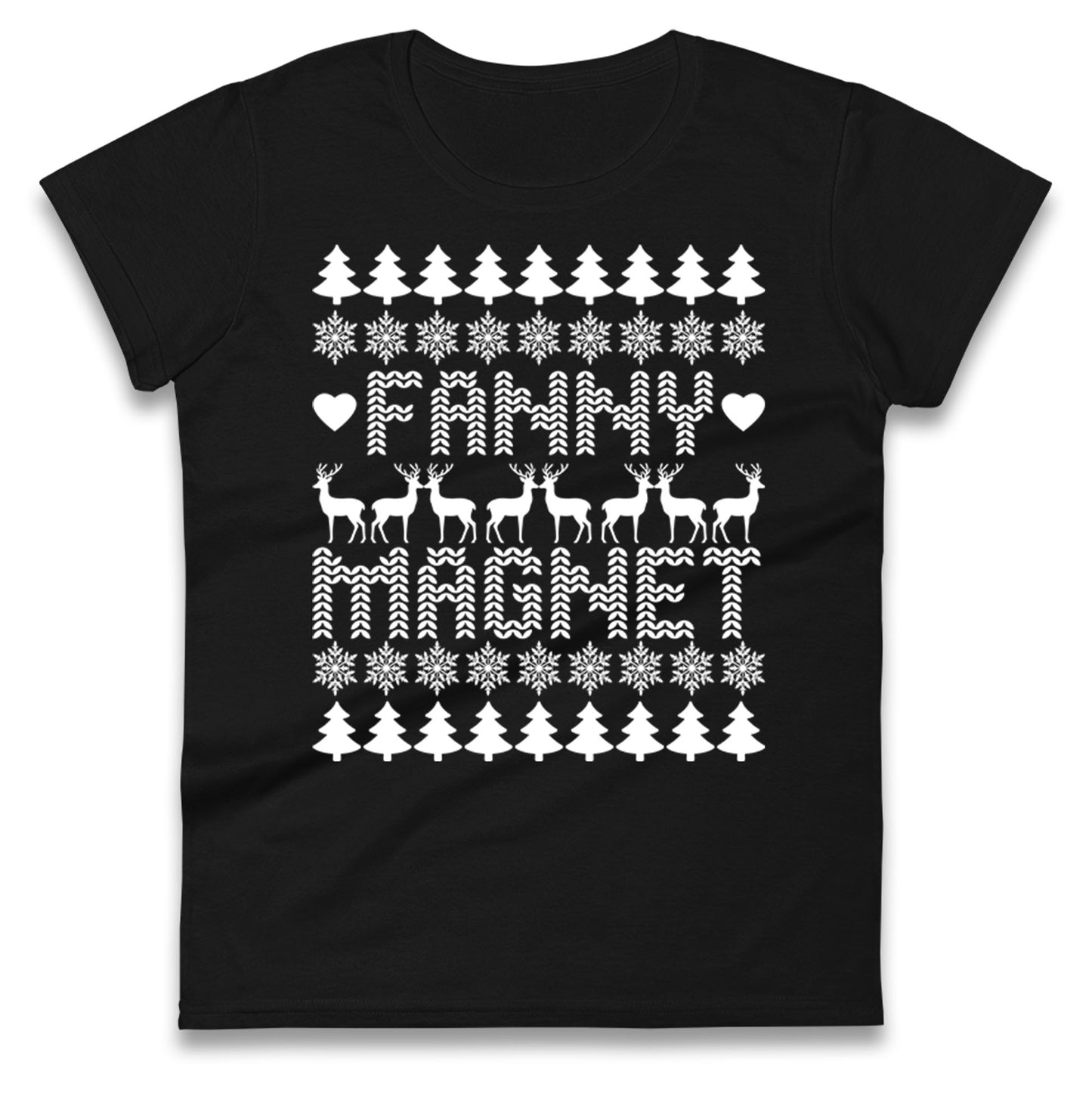 Fanny Magnet Christmas Ladies T Shirt 