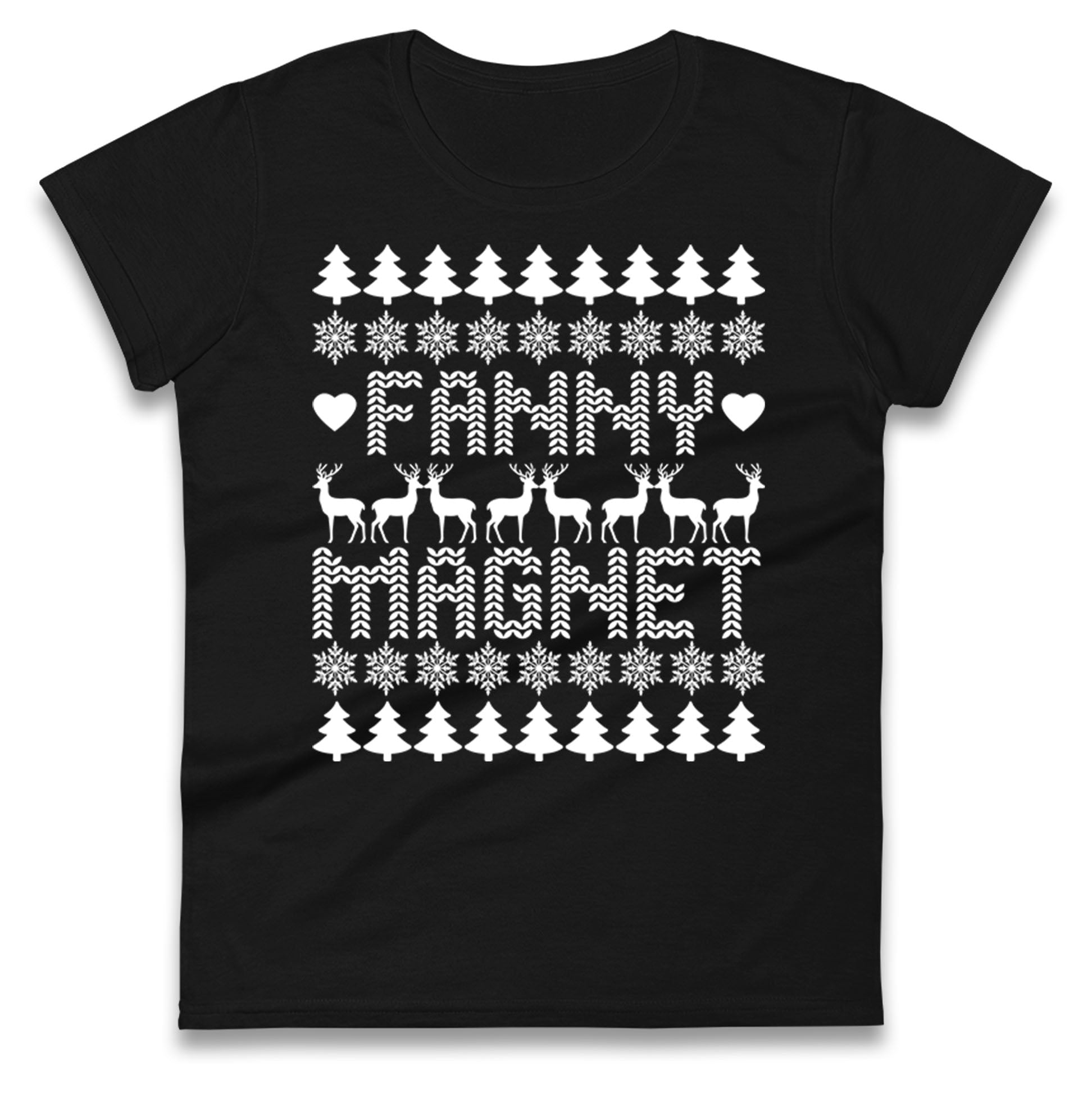 Fanny Magnet Christmas Ladies T Shirt 