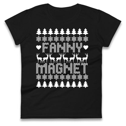 Fanny Magnet Christmas Ladies T Shirt 