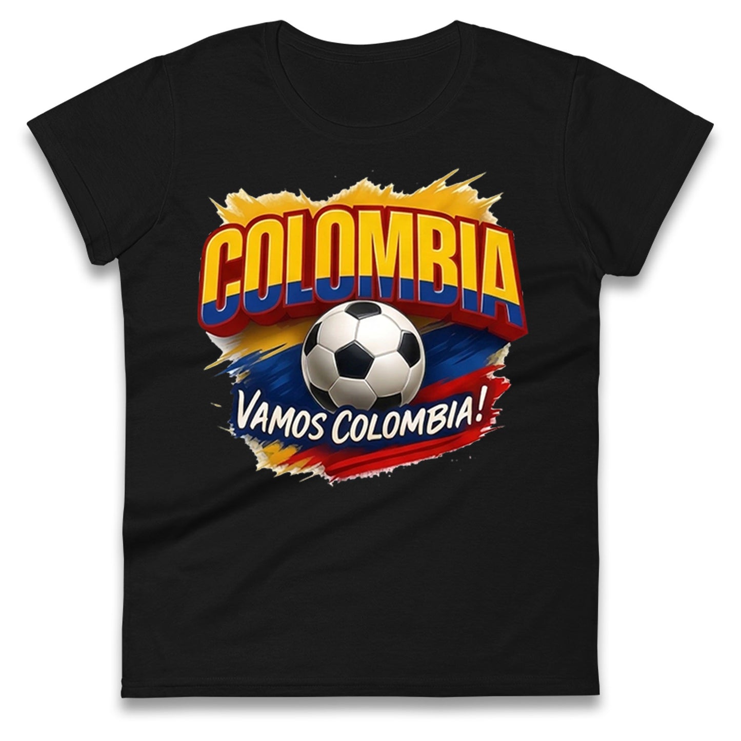 Colombia Retro World Cup Ladies T Shirt