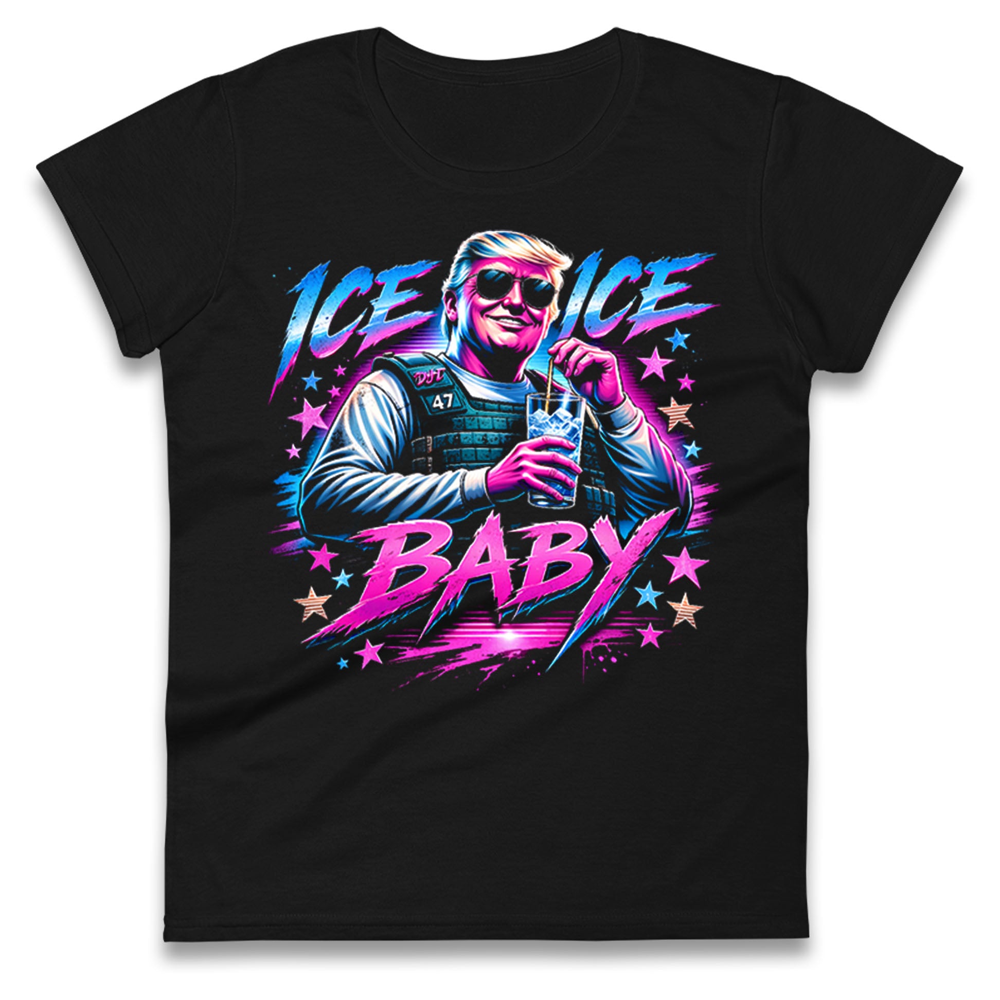Donald Trump Ice Ice Baby Ladies T Shirt