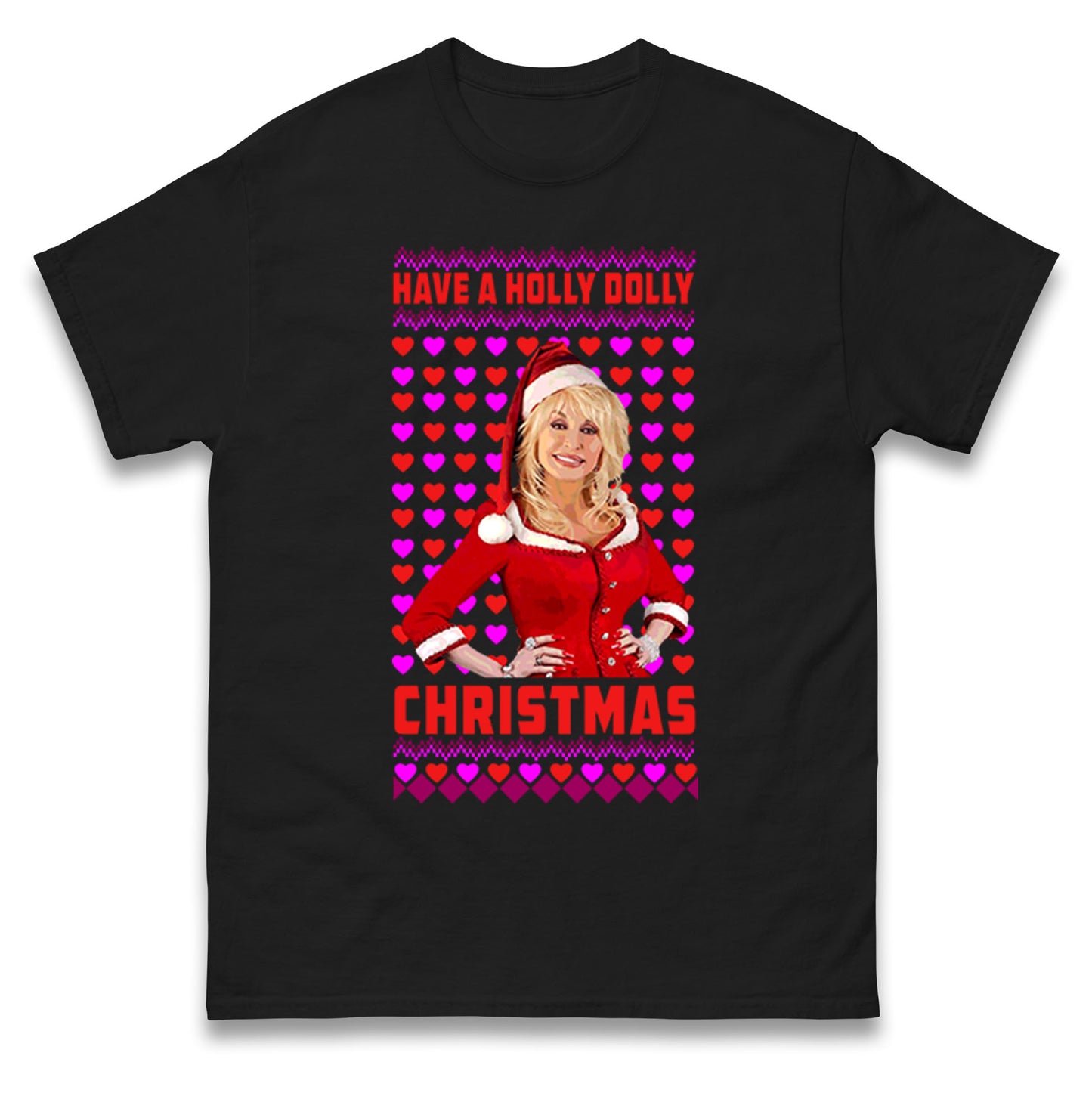 Merry Christmas Dolly Parton Mens Tee Top