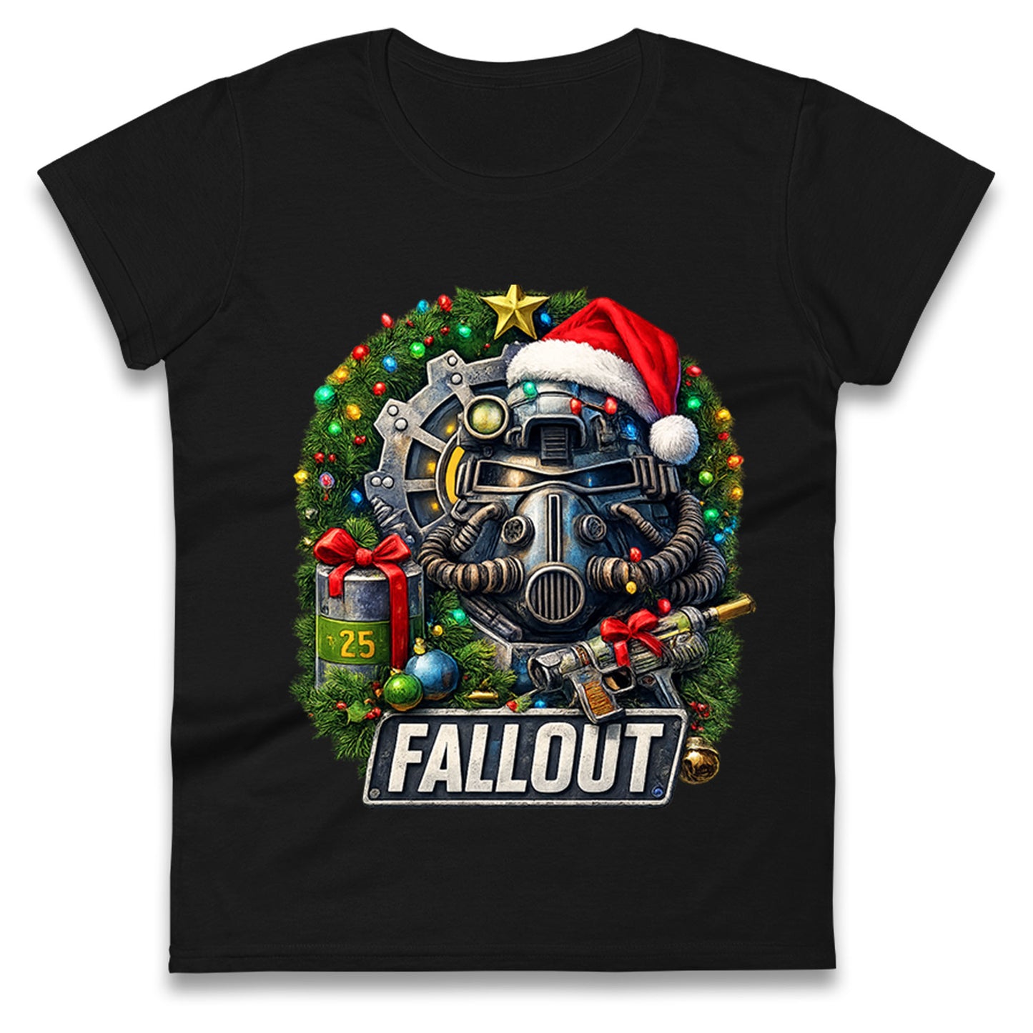 Fallout Christmas Ladies T Shirt