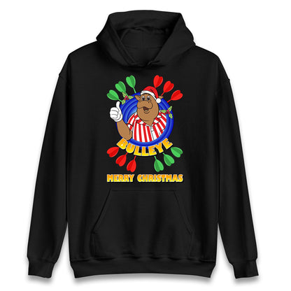bullseye dartboard christmas hoodie