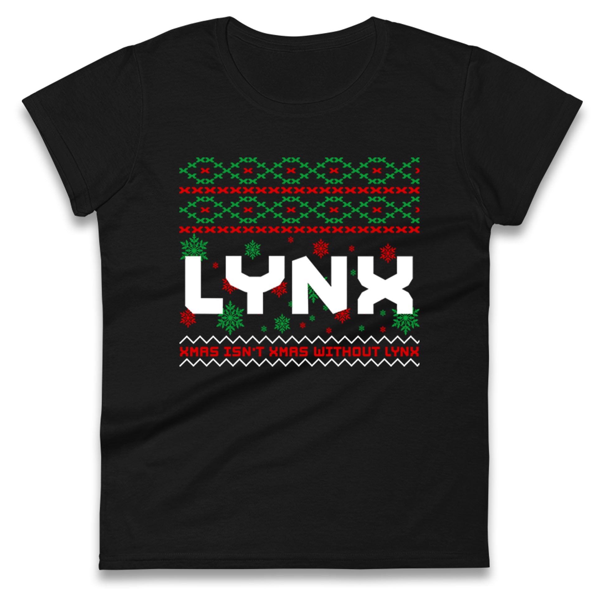 Lynx Christmas Ladies T Shirt